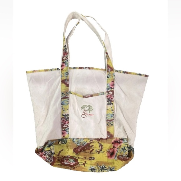 Old navy palm tree shoulder canvas tote bag multicolor y2k - Picture 8 of 8